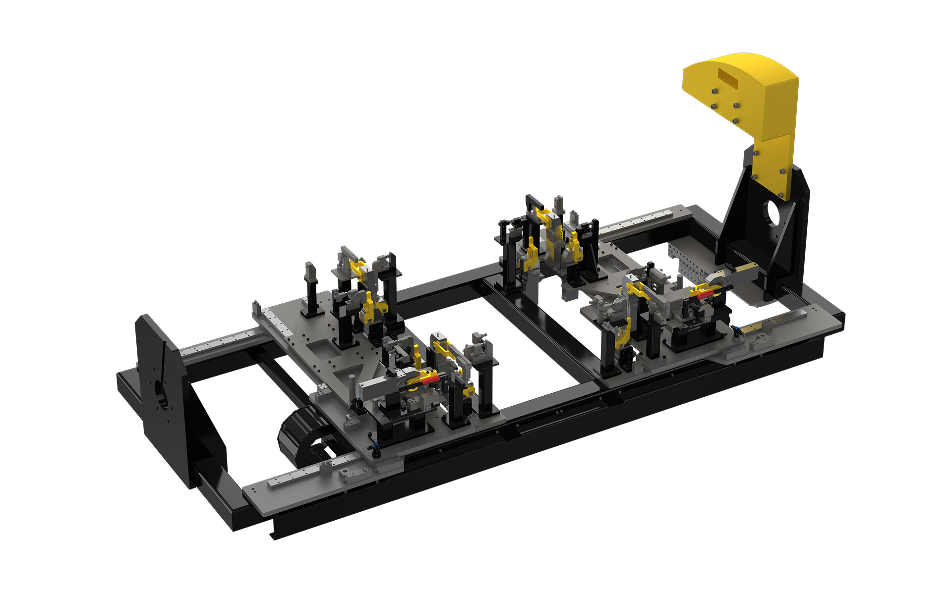 A laser welding fixture designed for quick part holding adjustments