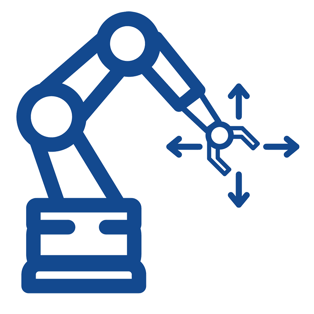 Simulation of robotic elements in laser system icon